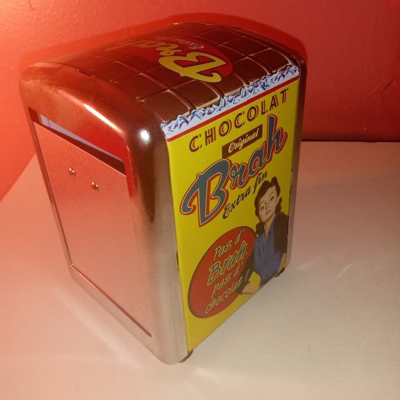 CHOCOLAT BRAH EXTRA FIN FRENCH OLD TIME KITCHEN NAPKIN HOLDER - Picture 3 of 6